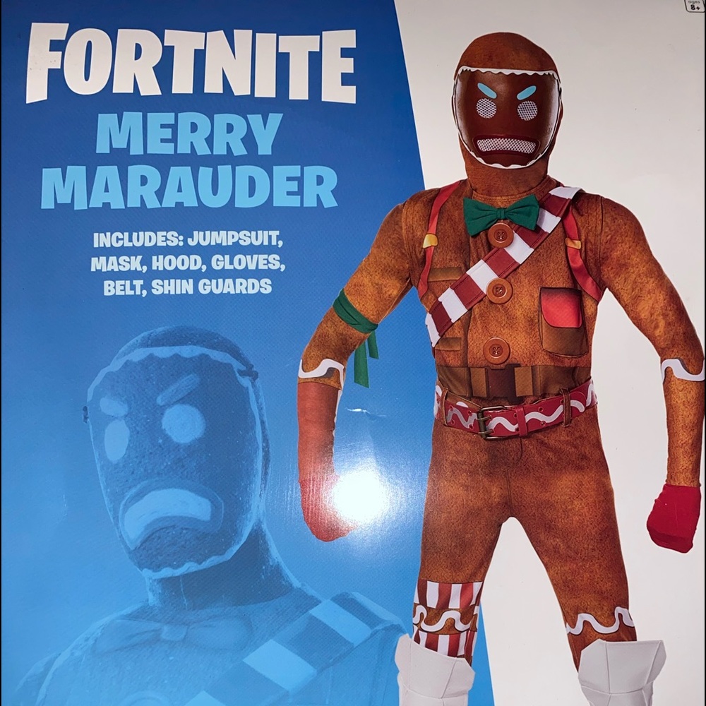 FORTNITE Merry Marauder Costume- Unisex - Medium 8-10 - In Excellent Condition!